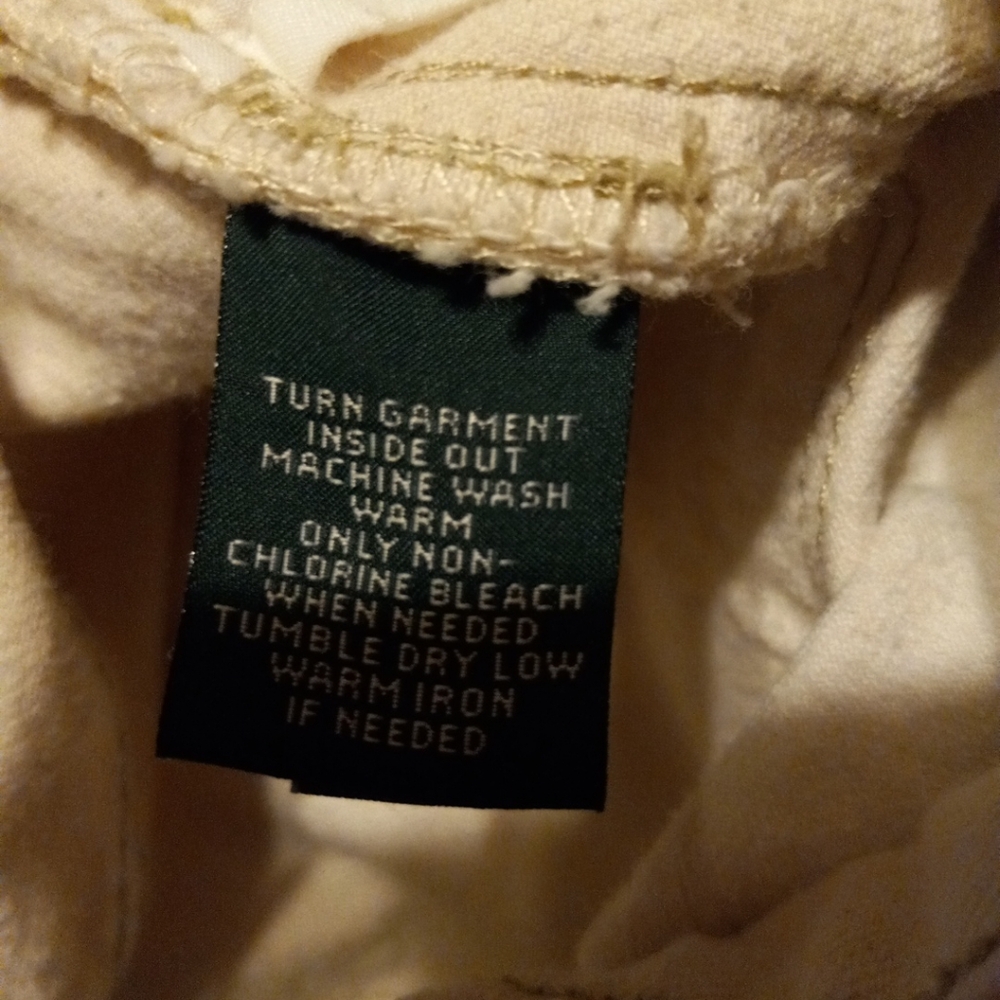 Lauren Ralph Lauren Cream Jeans with Graphic Details - Picture 5 of 10